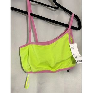 Urban Outfitters neon mono shoulder bralette